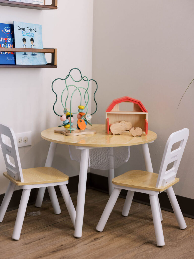 toys and books in reception area