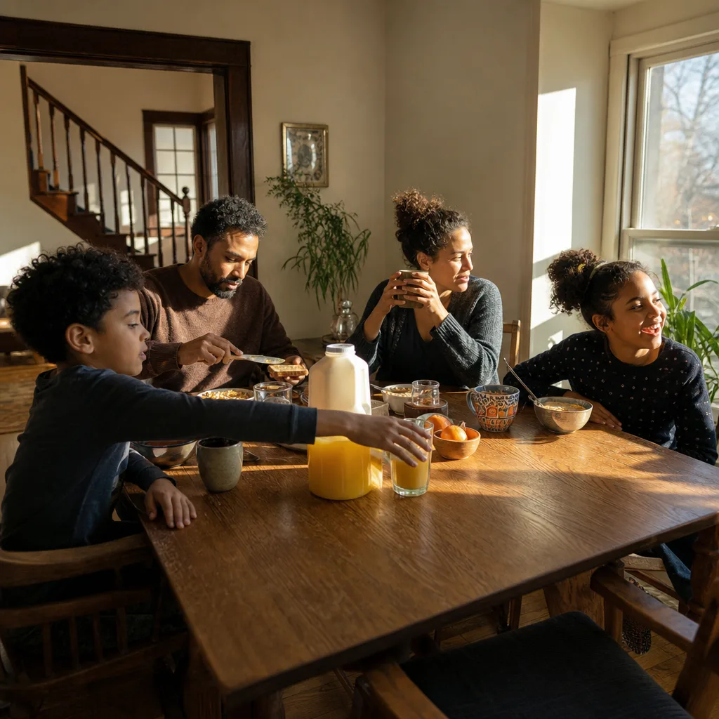 invisalign-30-minute-rule-family-breakfast-pattern-milwaukee